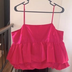 Unique Barbie Pink Ruffle Blouse